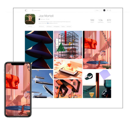 Ayuda creativamente a los diseñadores y otros talentos creativos a mostrar su trabajo