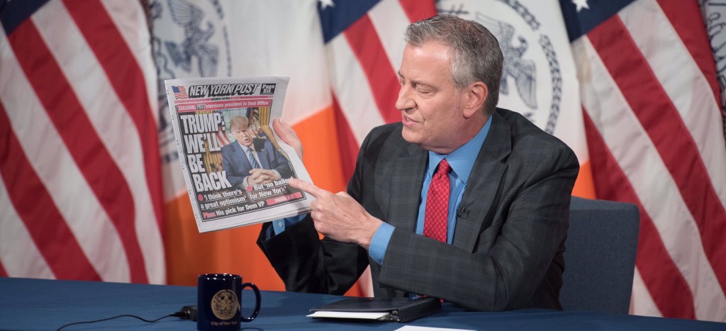 Donald Trump es hipócrita y apuñala por la espalda: Alcalde de Nueva York