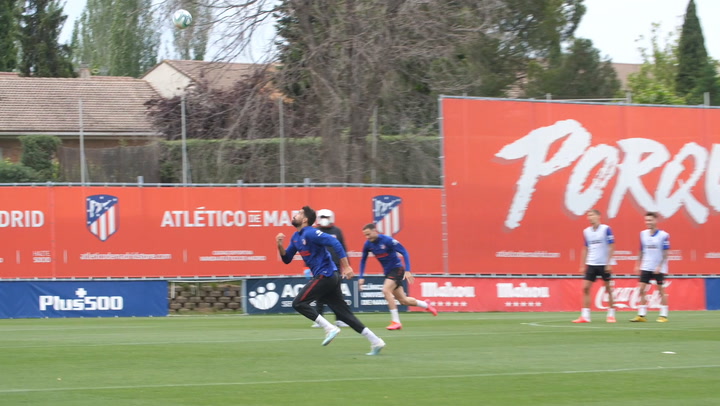 El Atlético ya se ejercita en grupos de 14
