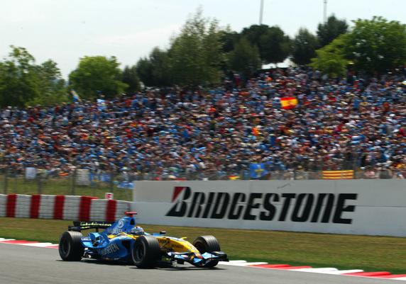 Alonso, con su Renault R26 de 2006