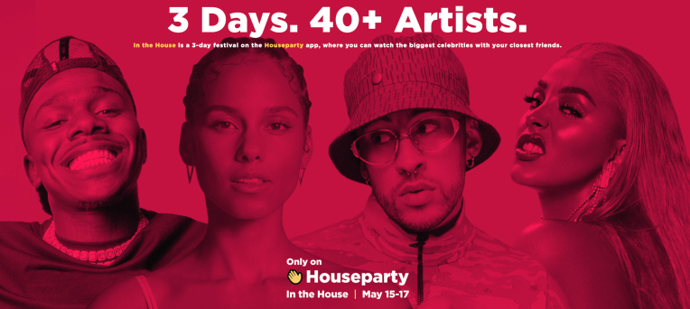 Houseparty se expande más allá del video chat con la visualización conjunta de eventos en vivo