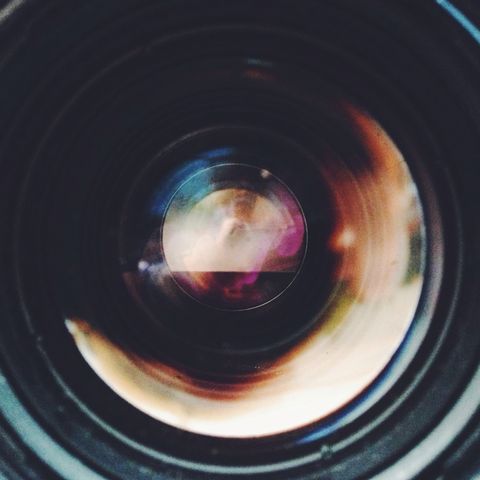 Primer plano de la lente de la cámara primer plano de la lente de la cámara