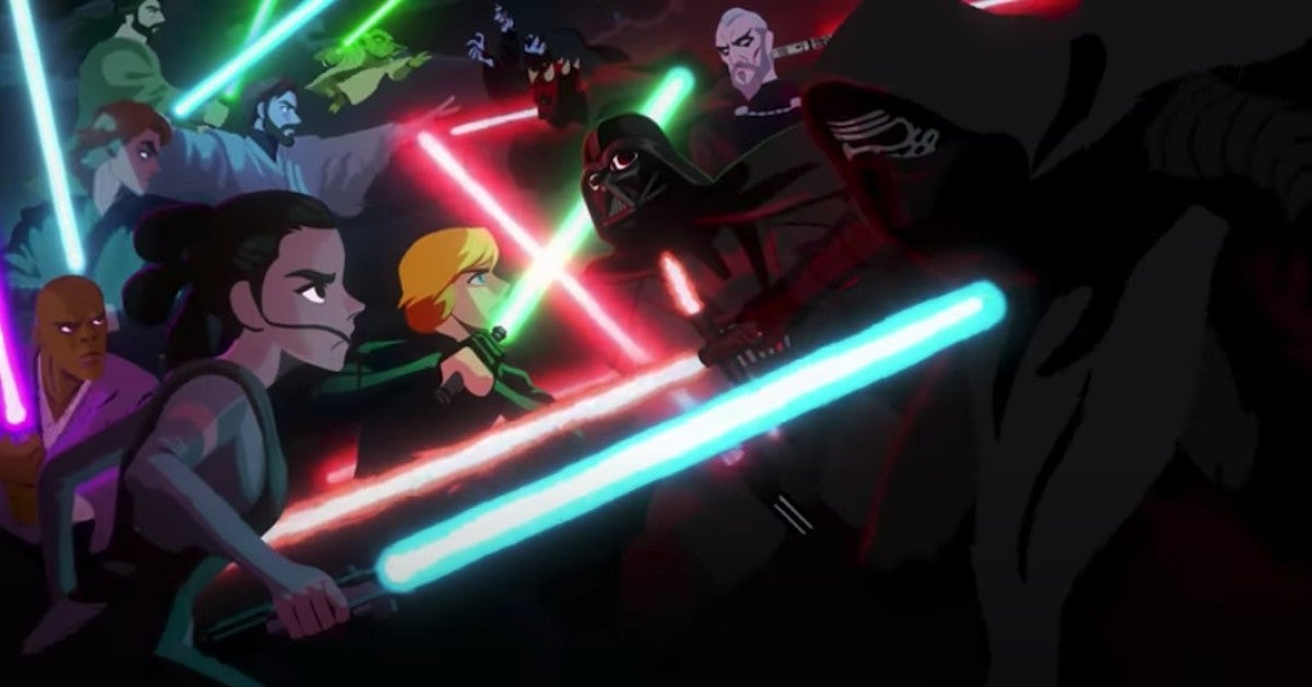 Adaptación de la serie animada de películas de Star Wars Skwalker Saga Adaptación de la serie animada de películas de Star Wars Skwalker Saga