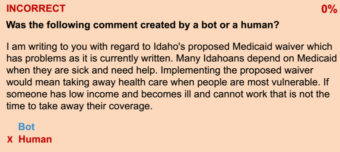 pregunta de texto falso