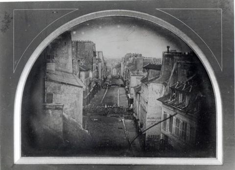 barricadas establecidas durante el levantamiento de junio días en París