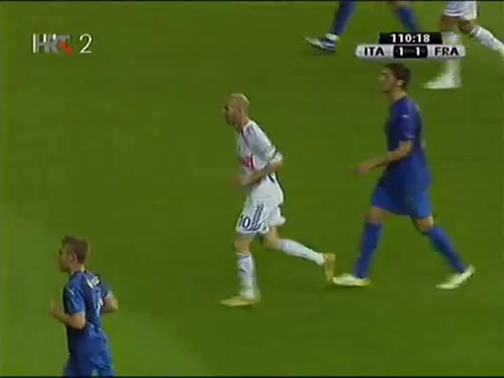 Así fue el famoso cabezazo de Zidane a Materazzi Así fue el famoso cabezazo de Zidane a Materazzi