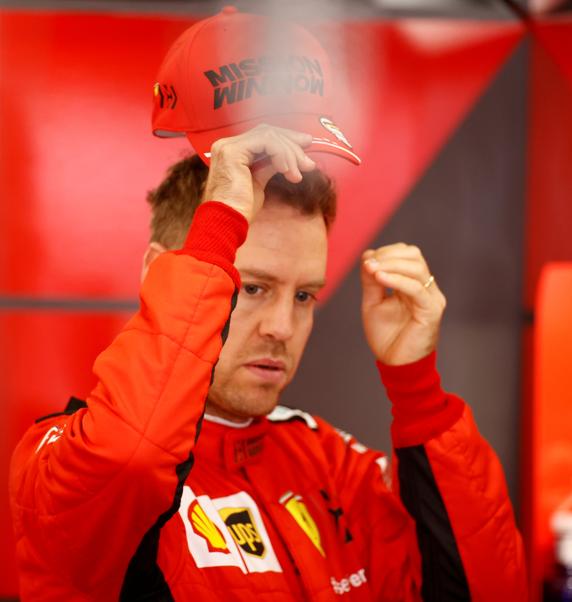 A Vettel ya se le veía desganado y abatido en los pasados test de Barcelona con Ferrari