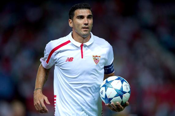José Antonio Reyes, durante un partido de Europa League con el Sevilla FC