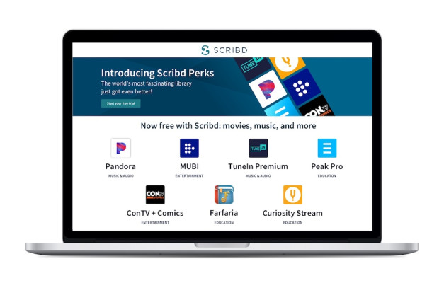 Scribd anuncia un programa de beneficios, que brinda a sus suscriptores acceso a Pandora Plus, TuneIn Premium y más