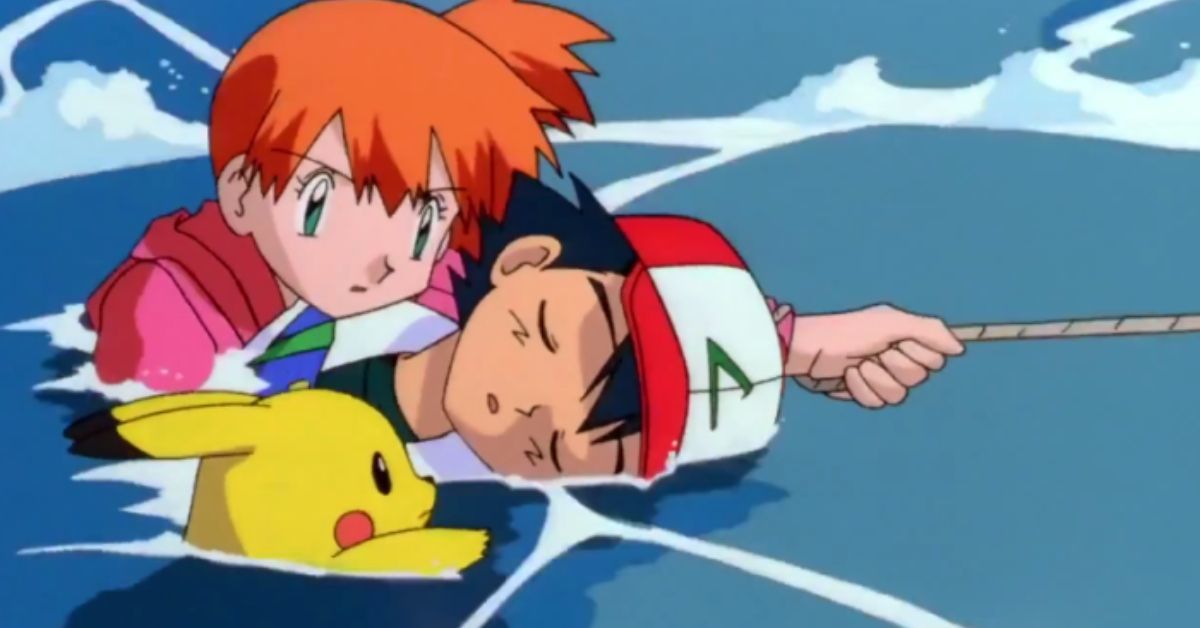 Pokemon Misty salva a Ash de ahogarse