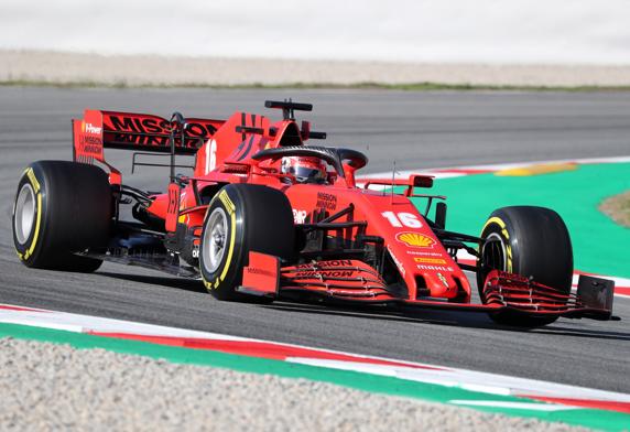 Leclerc, con el SF1000, en los pasados test de Barcelona