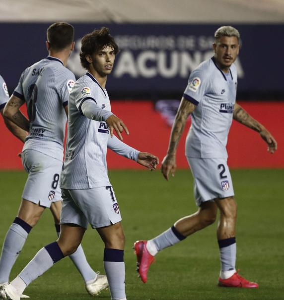 Joao Félix celebra el gol en El Sádar.