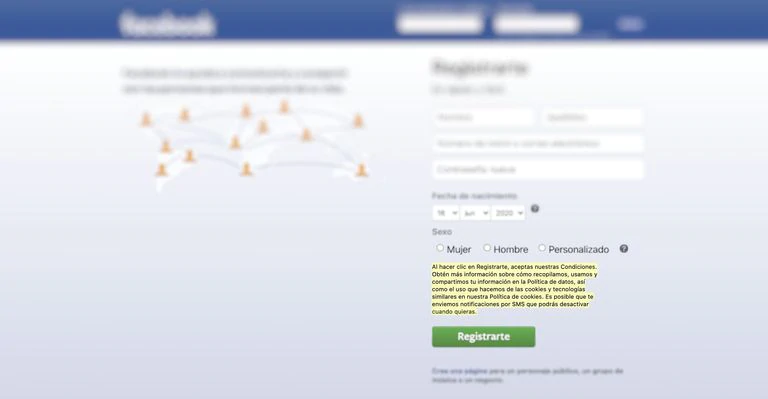 El registro en la mayoría de las plataformas implica la aceptación de sus condiciones de uso y privacidad