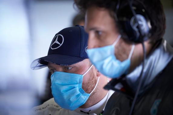 Valtteri Bottas durante el test de este martes en Silvestone