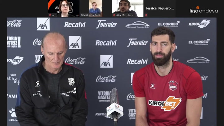 La rueda de prensa de Dusko Ivanovic y Shengelia La rueda de prensa de Dusko Ivanovic y Shengelia