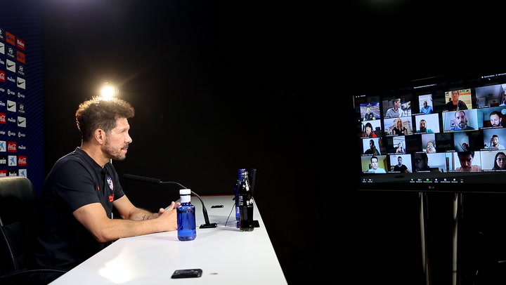 La rueda de prensa de Simeone La rueda de prensa de Simeone