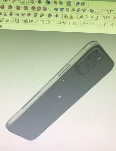 un posible archivo cad de iphone 12