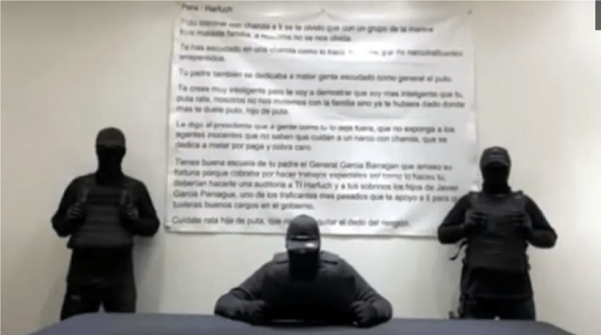 VIDEO: Encapuchados lanzan amenazas contra García Harfuch “ ya te hubiéramos dado donde más te duele”