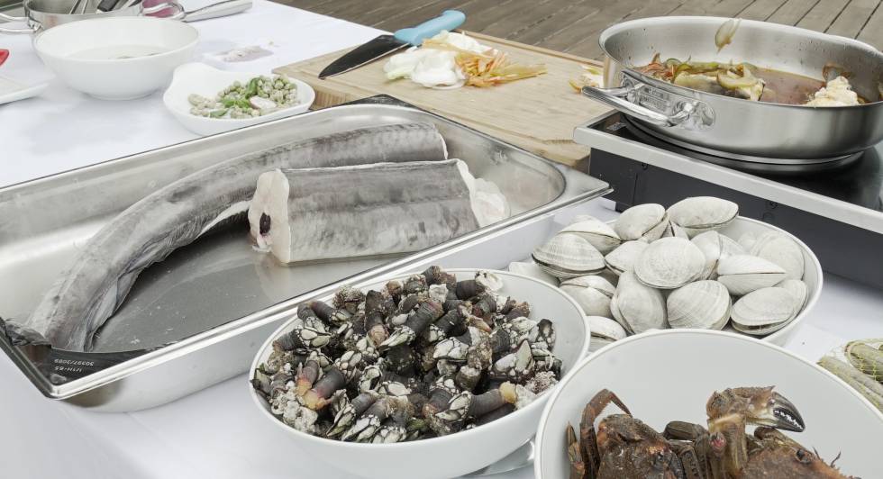 Productos de kilómetro fresco que conforman la cocina del nuevo parador de Muxía.