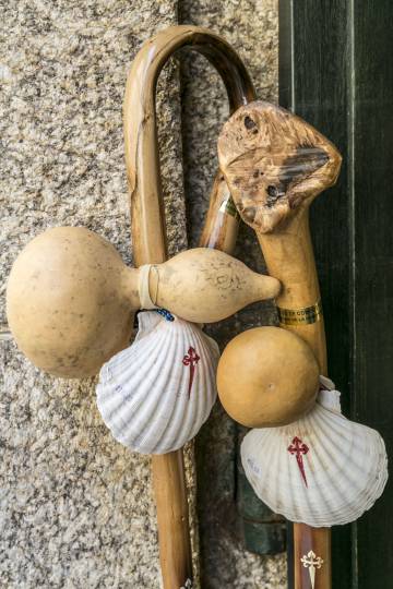 'Souvenirs' para peregrinos en Santiago de Compostela.