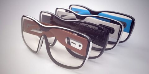 cuatro pares de prototipos de vidrio de manzana