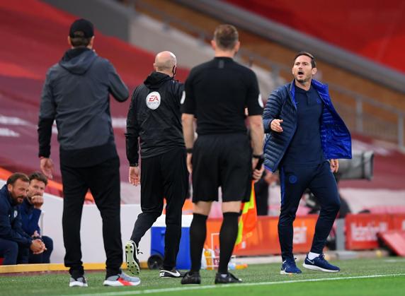Frank Lampard, discute con Klopp