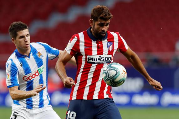 Diego Costa, ante la Real Sociedad.