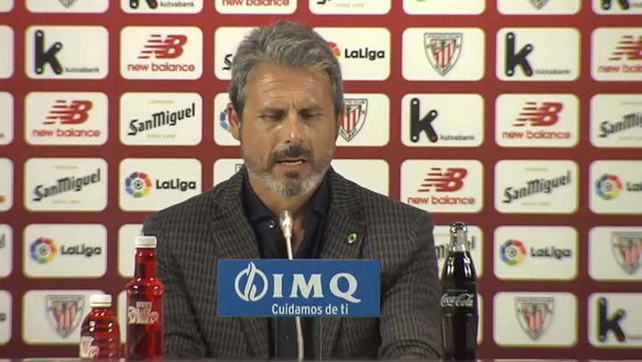 La rueda de prensa de Rafa Alkorta, director deportivo del Athletic Club