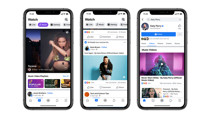 ¡Ya podrás ver videos musicales oficiales en Facebook!