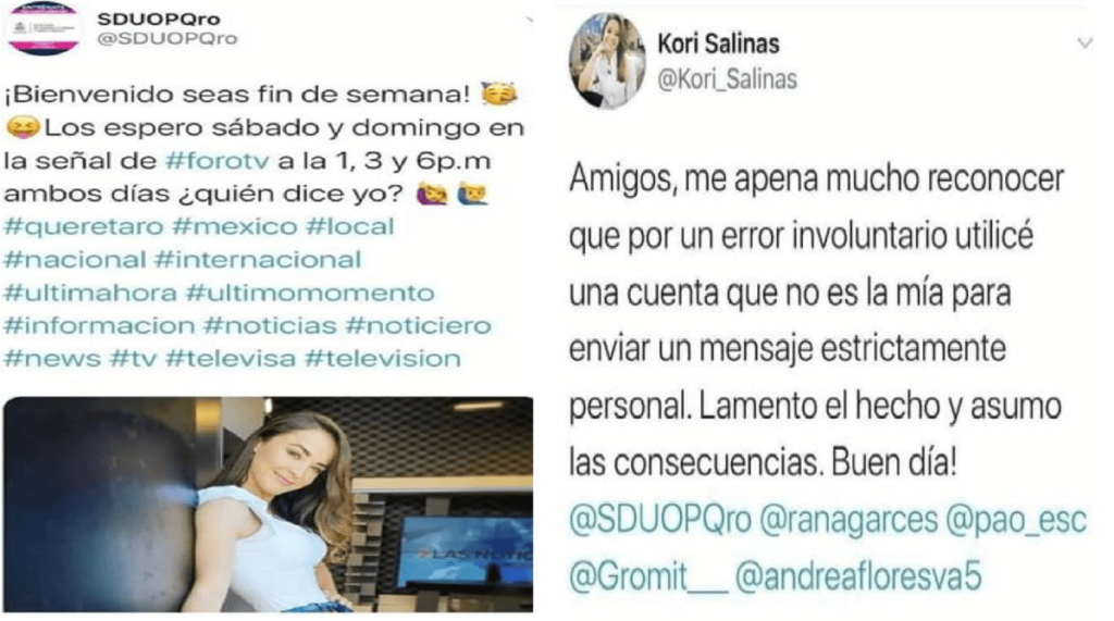 Conductora de Televisa Querétaro acusada de cobrar “Chayote” en gobierno, solo por twittear todo lo del gobernador