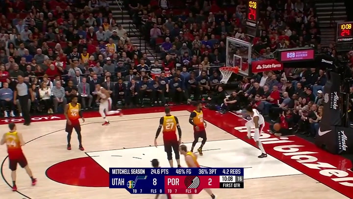 Damian Lillard (Blazers), el más destacado de la jornada de la NBA del 1 de febrero 2020 Damian Lillard (Blazers), el más destacado de la jornada de la NBA del 1 de febrero 2020