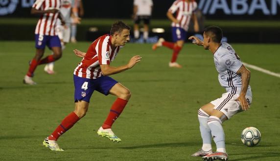 Santiago Arias, jugador del Atlético de Madrid, en el partido ante el Celta de Vigo.