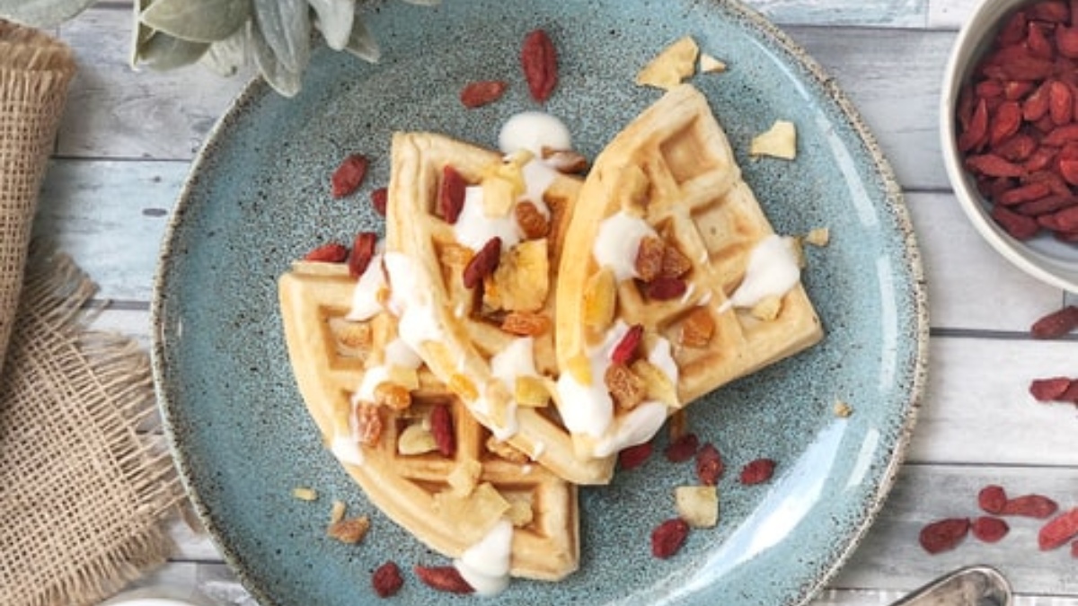 Receta de gofres altos en proteínas