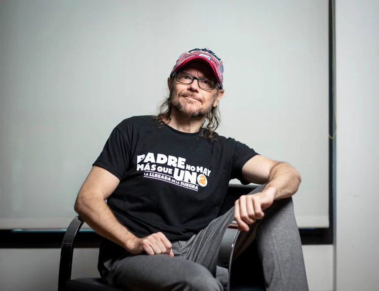 Santiago Segura, ayer, en la sede madrileña de su productora, Bowfinger.