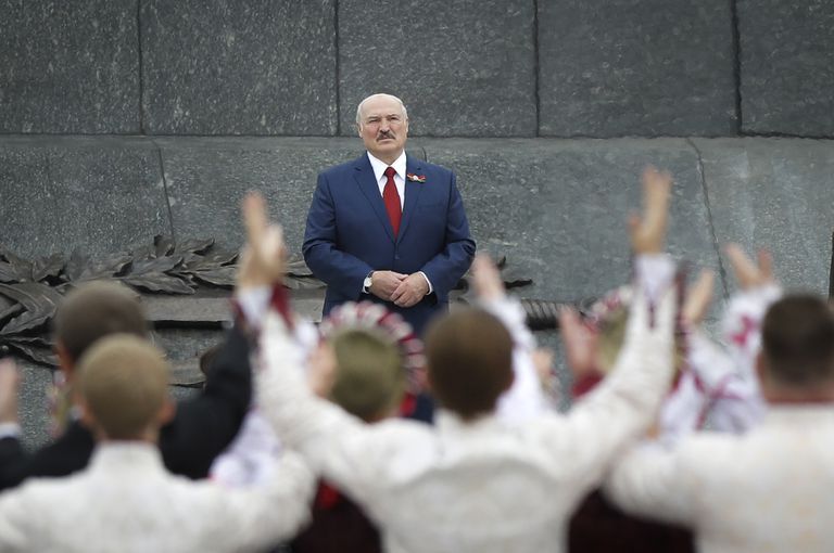Lukashenko durante la celebración del día de la independencia, el 3 de julio, en Minsk.
