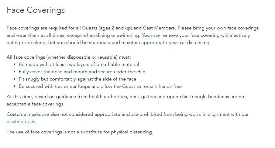 actualización de mascarilla de walt disney world actualización de mascarilla de walt disney world