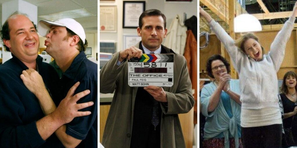 10 imágenes de BTS de la vida en el set de la oficina | ScreenRant