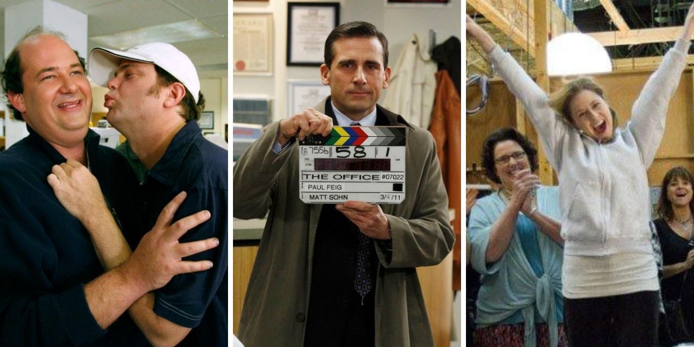 10 imágenes de BTS de la vida en el set de la oficina |  ScreenRant