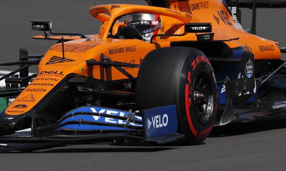 Carlos Sainz, en la clasificación del GP de Gran Bretaña de F1 2020