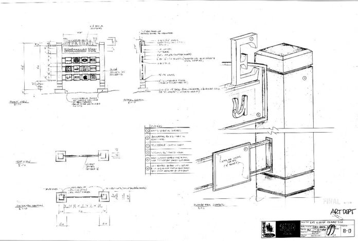 Josie and the Pussycats Blueprints - Señal de carretera pintoresca Josie and the Pussycats Blueprints - Señal de carretera pintoresca