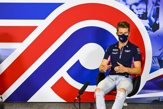 Nico Hülkenberg, en la rueda de prensa del GP del 70 aniversario de F1