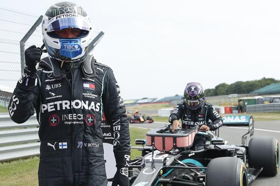 Valtteri Bottas, en el GP 70 aniversario de F1 2020