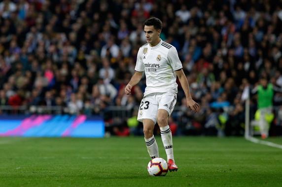 Sergio Reguilon con el Real Madrid