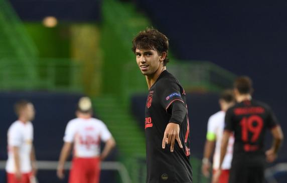 Joao Félix, celebrando el gol logrado en Portugal.