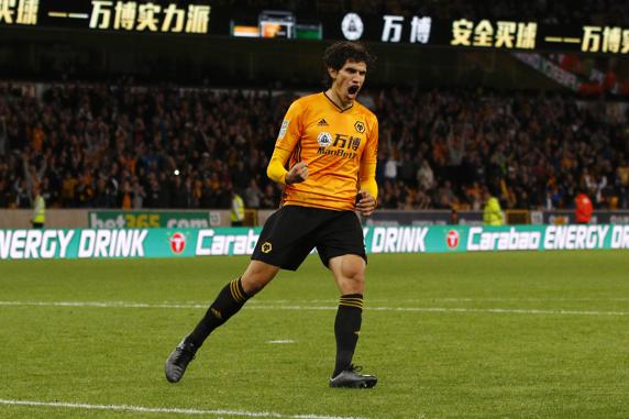 Jesus Vallejo, cuando jugaba cedido en los Wolves