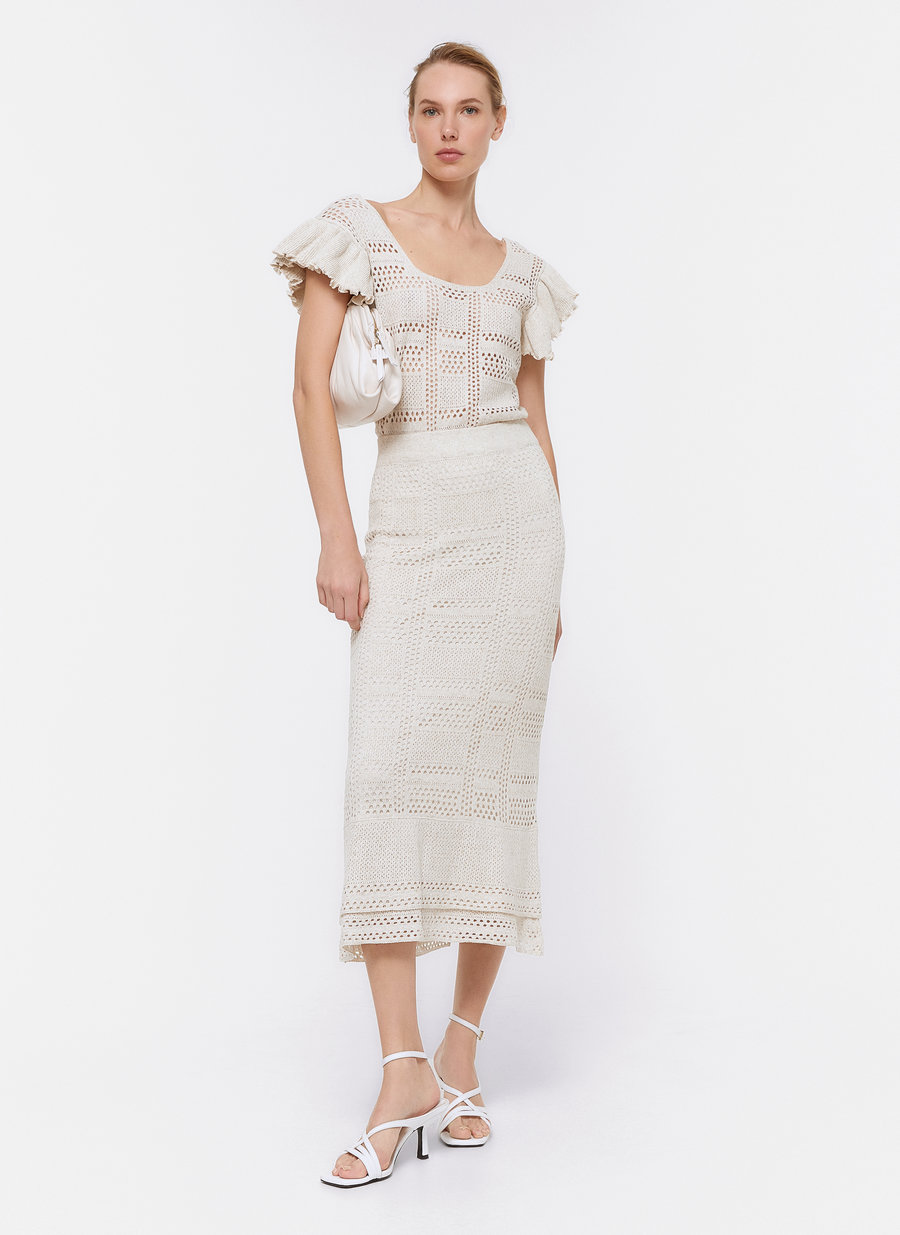 Este es el conjunto de Uterqüe de Sara Carbonero, dos piezas que podrás llevar juntas o separadas