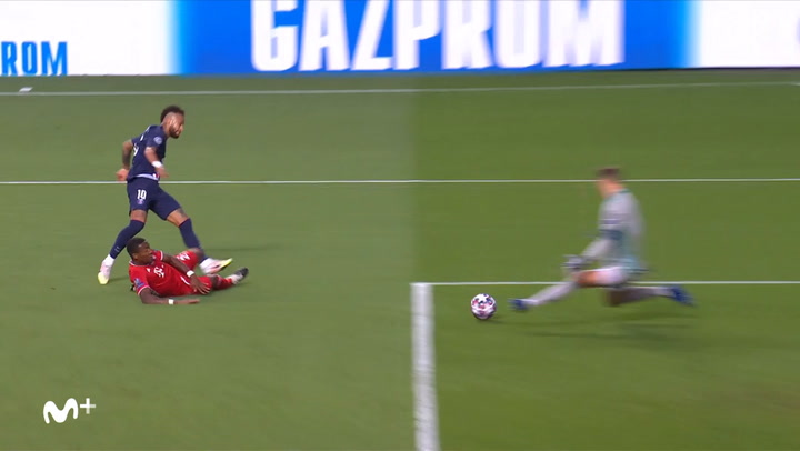 Champions League: PSG - Bayern Munich (Final). Ocasión de Neymar en el 18 Champions League: PSG - Bayern Munich (Final). Ocasión de Neymar en el 18