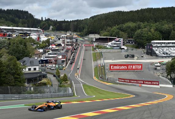 Carlos Sainz, en el GP de Bélgica de F1 2020