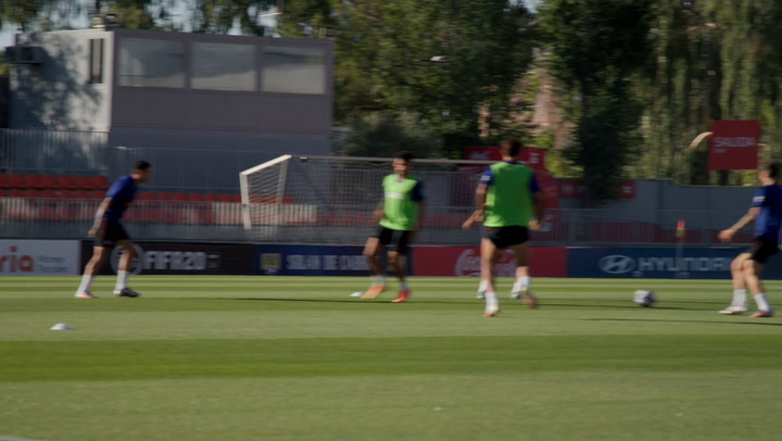 Partidillo de entrenamiento en el Atlético de Madrid pensando en el Leipzig