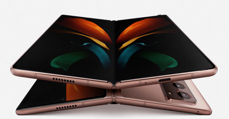 El Samsung Galaxy Z Fold 2 presenta una pantalla reforzada, una bisagra mejorada y una pantalla frontal más grande